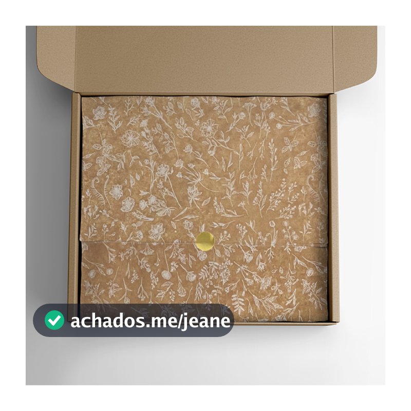 100 Folhas Papel de Seda Kraft Premium Estampa Floral Embrulho Lojas Roupas Artesanato Presentes Doces