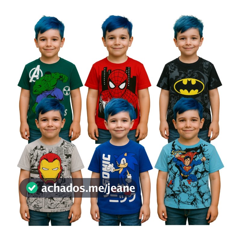 Kit 2 Camiseta infantil Menino