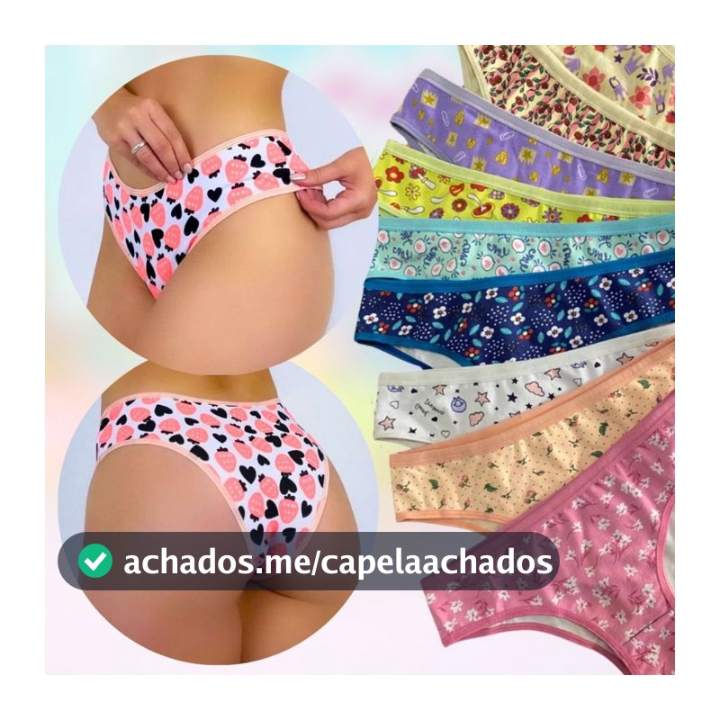 Kit Calcinha Feminina, Tanga Adulto suplex do P ao G
