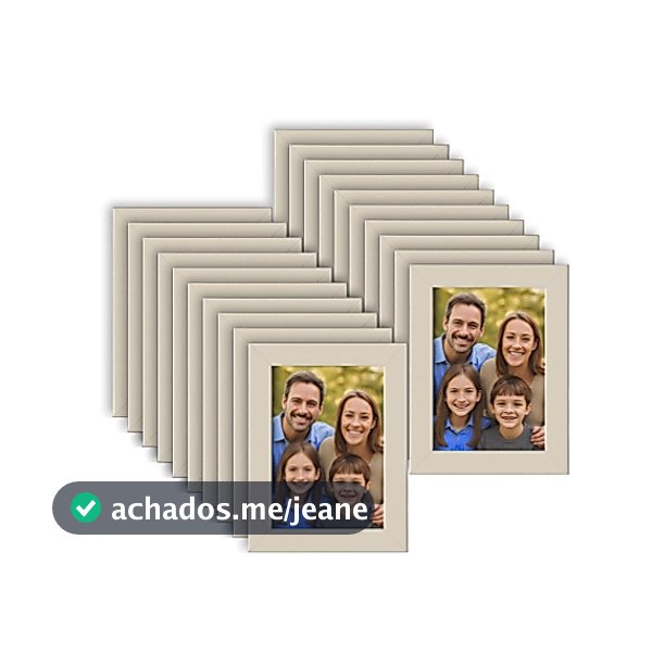 Kit Com 30 Porta Retrato A6 10x15cm Branco Com Vidro.
