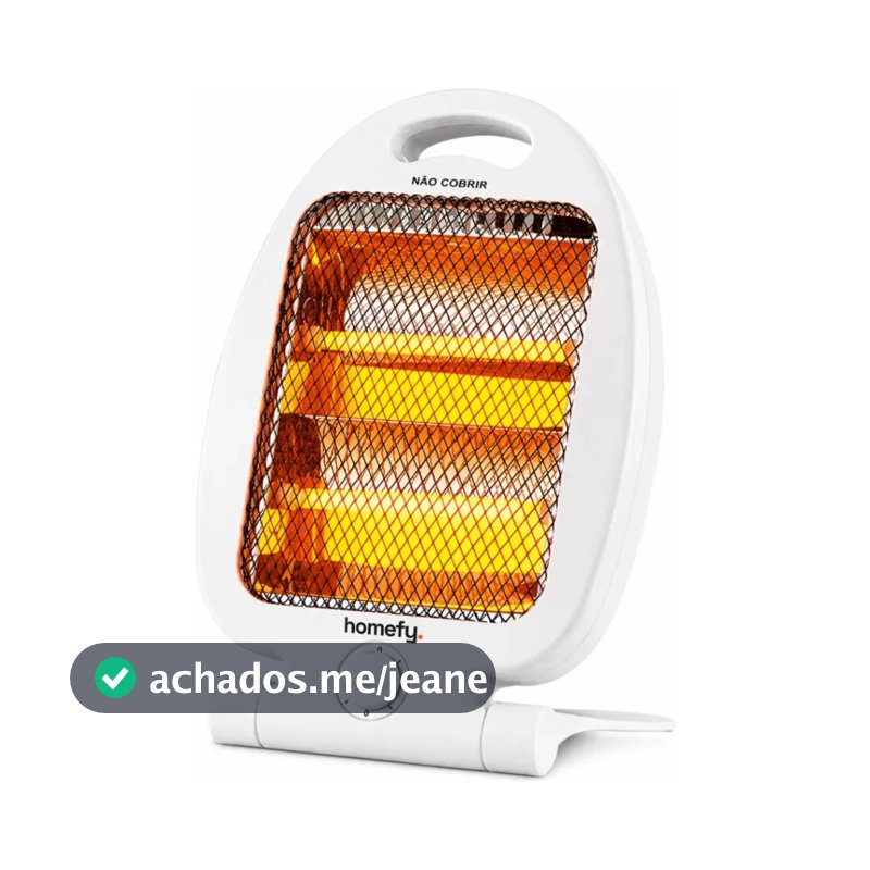 Aquecedor De Ambiente Elétrico Quartzo 800W Premium 127v ou 220v Homefy