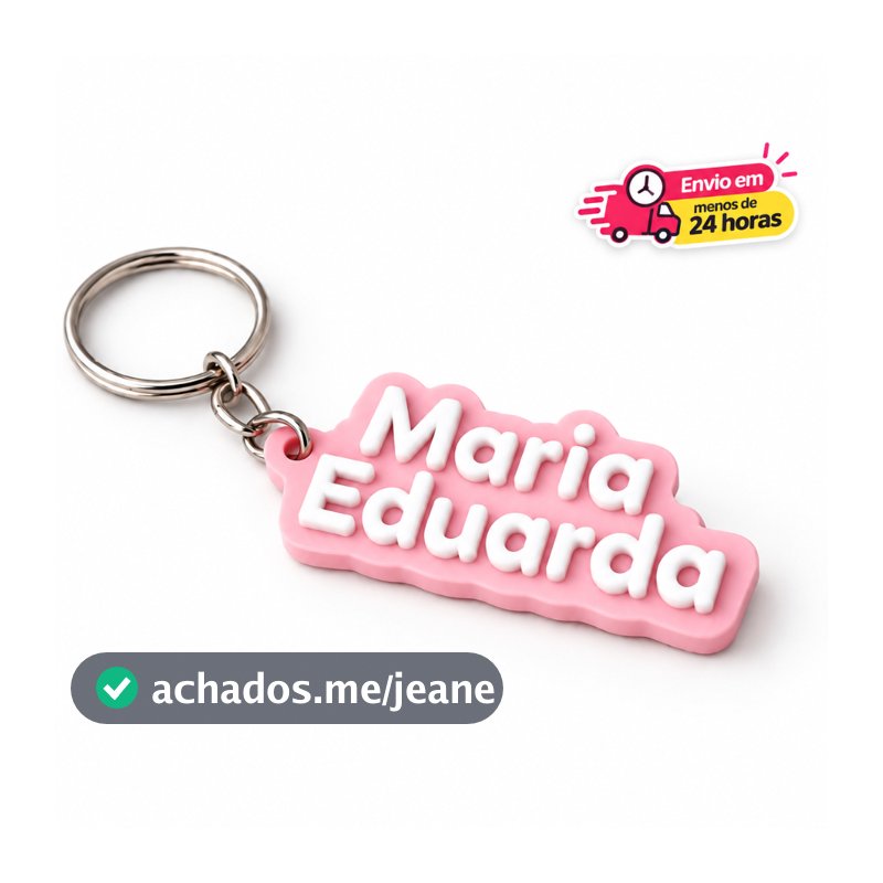 Chaveiro com nome personalizado ESCOLHA SUA COR - Material Grosso e Reforçado - Excelente Qualidade