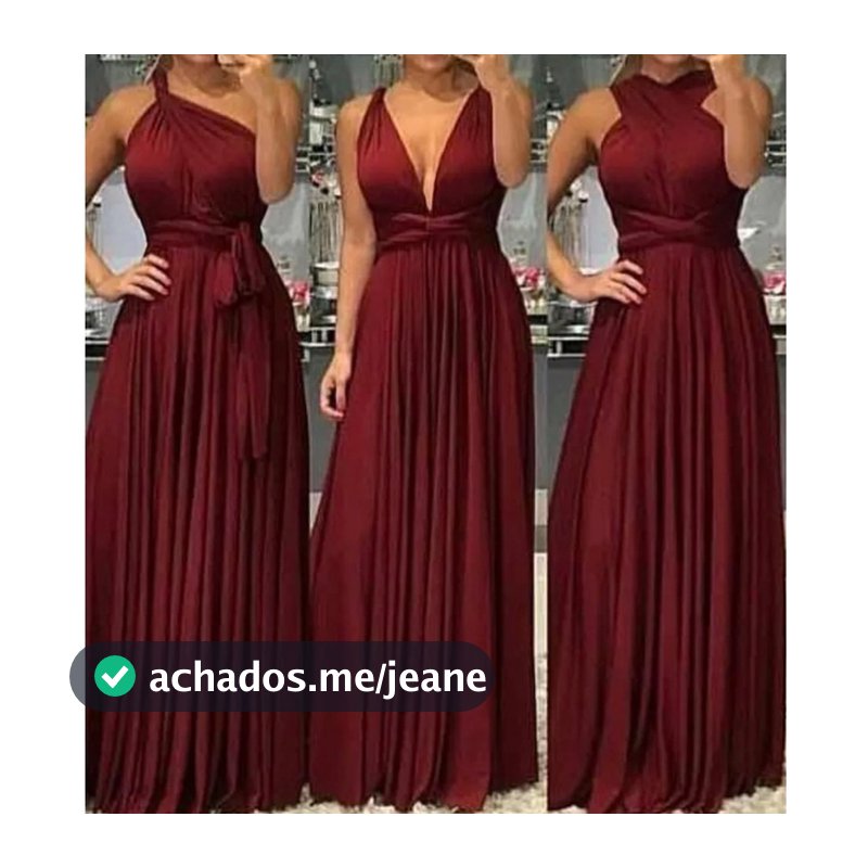 Vestido Longo Feminino Multiformas para Festa, Casamento e Formatura