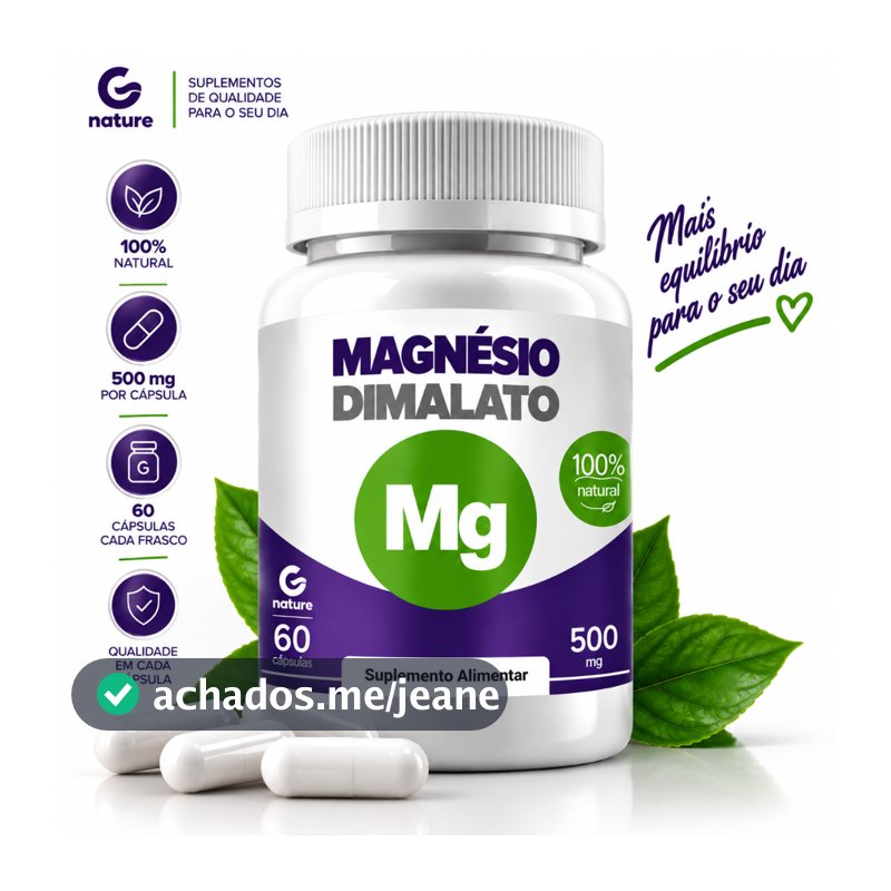 Magnésio Dimalato 60caps 500mg  GENATURE