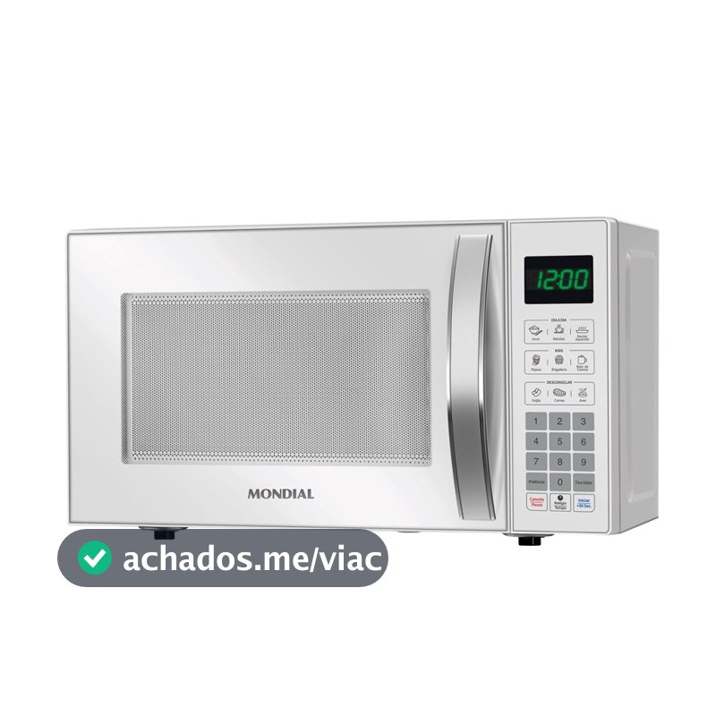 Micro-ondas 21 litros 1200W 10 níveis de potência - MO-01-21-W - Mondial