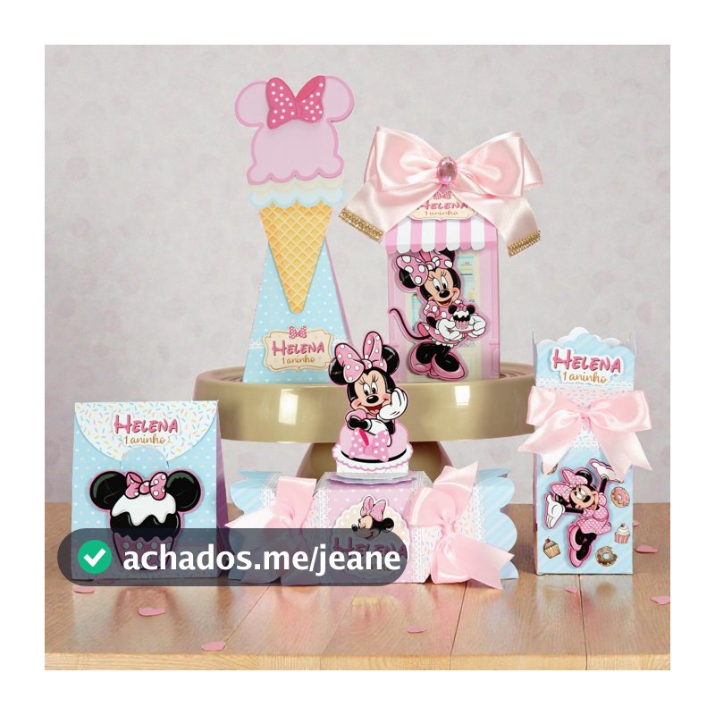KIT FESTA /75 PEÇAS PERSONALIZADO MINNIE CONFEITEIRA