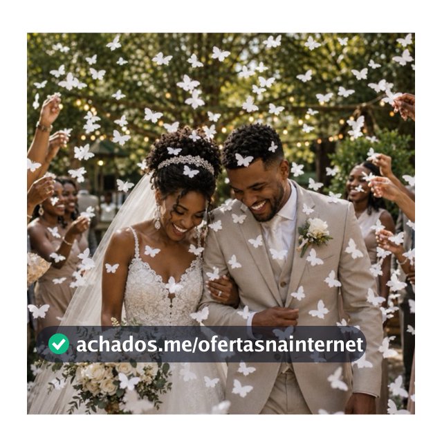Chuva de Borboletas de papel -Saída dos noivos 500 Borboletas Branca para Chuva de Borboleta Casamento -Saída dos noivos