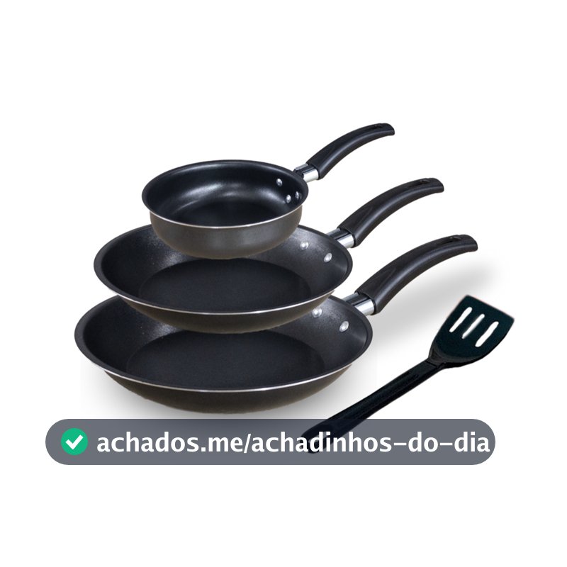 Conjunto De Frigideira 3 Peças Antiaderente Teflon Global
