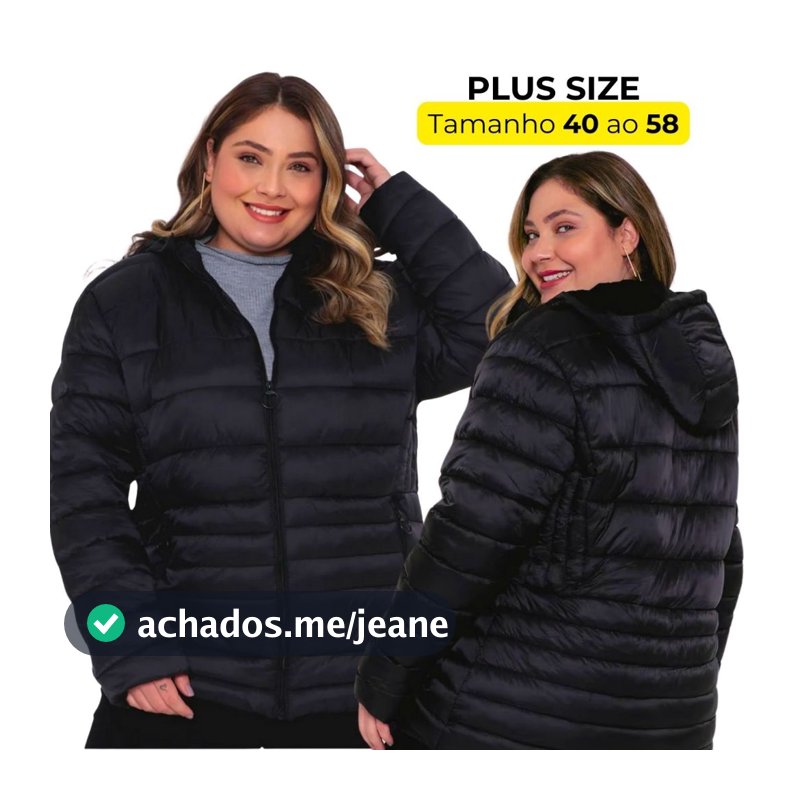 Jaqueta Feminina Plus Size Jaqueta Puffer Feminino Blusa de Frio Plus Size Bobojaco Feminino Plus Size Jaqueta Plus Size