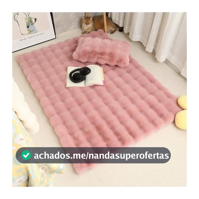 Tapete De Inverno Espesso Cabeceira De Cama Antiderrapante Quarto De Dormir 60x90 CM Ref:(Jy-117)
