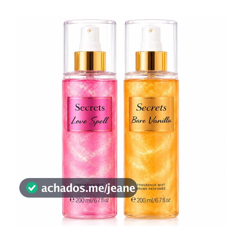 Body Splash moda Feminina com Brilho 200ml Pós Banho | Fragrância Suave | Kit 1, 2 ou 3 Unidades bruma corporal