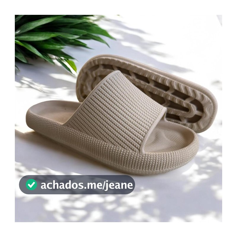 Chinelo Slide Nuvem Feminino Macio Confortável  Tendência