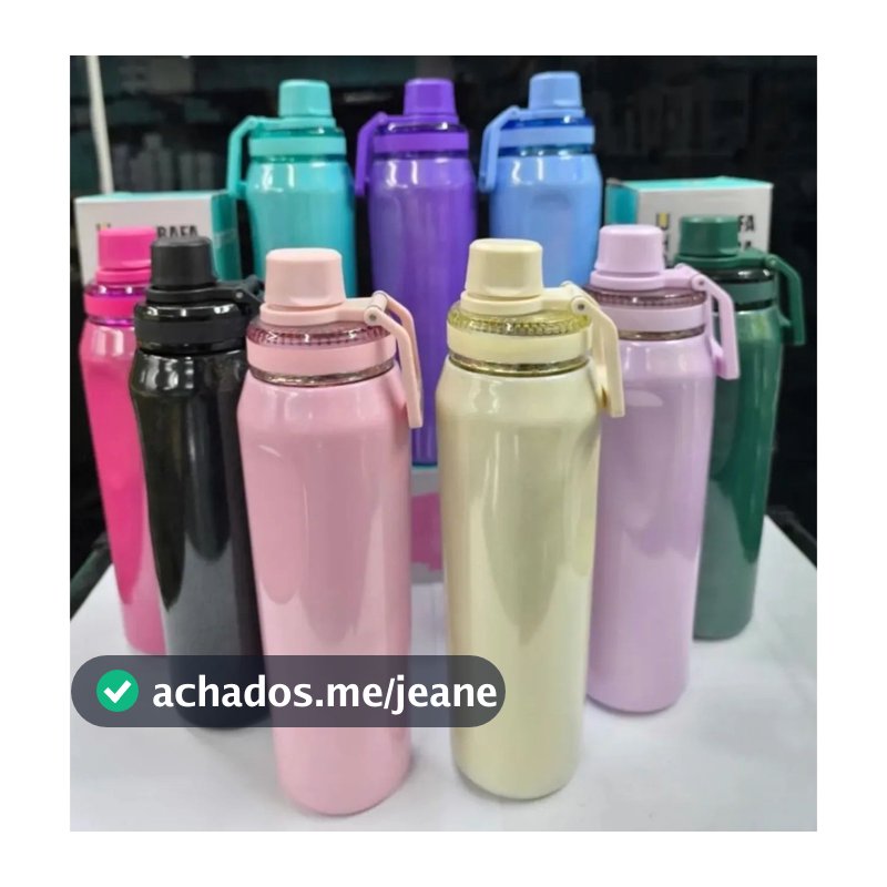 Garrafa Térmica Inox 350ml /500ml Prática para Bebidas Quentes e Frias-P1917