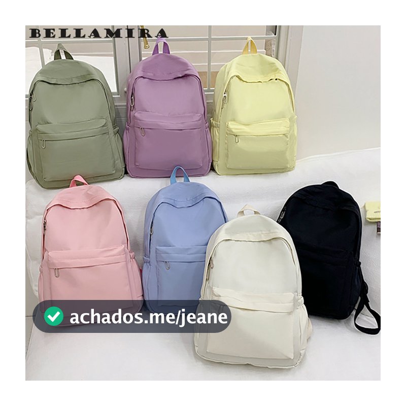 Mochila Unissex Nylon Impermeável Casual Mochila De Média Capacidade Para Campus Bolsa Escolar Para Computad