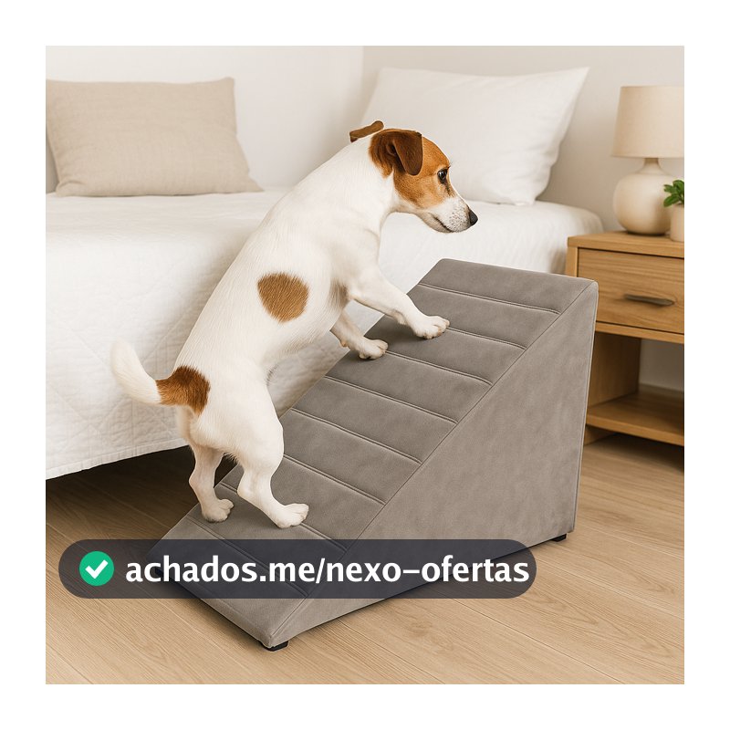 Rampa Pet Para Cachorro Gato Caminha Ração Linha Golden Tecido Suede 52 Cm De Altura - Sentta Furniture
