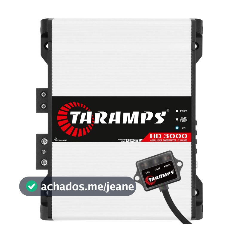 Módulo Amplificador Taramps HD3000 3000W 1 Canal 2 Ohms 4 Ohms