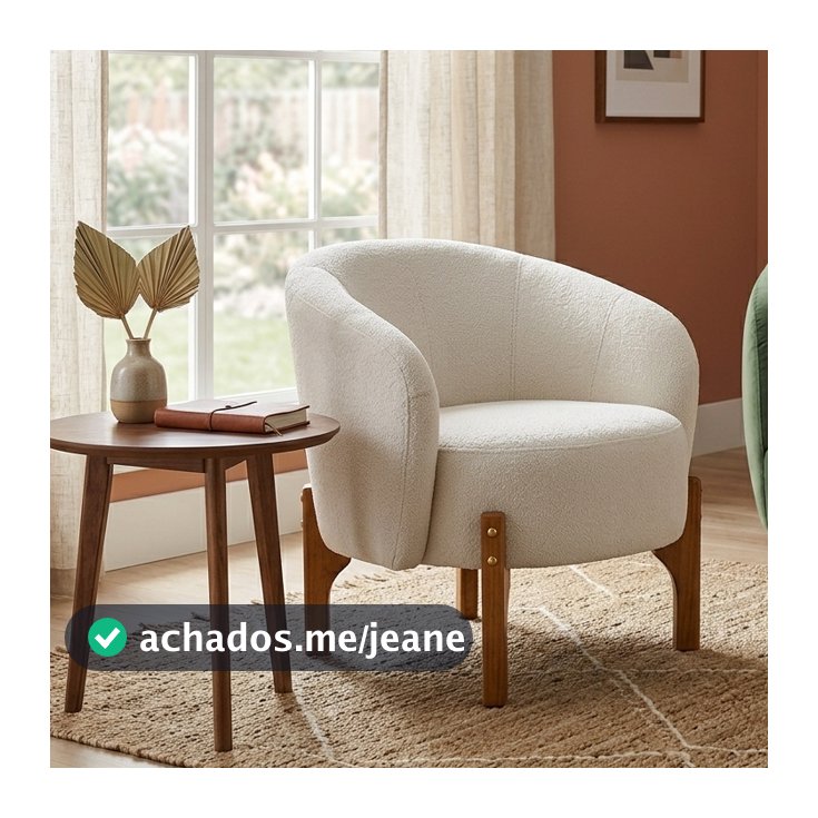 Poltrona Boucle Decorativa Orgânica Sala de Estar De Luxe Quarto Recepção Living
