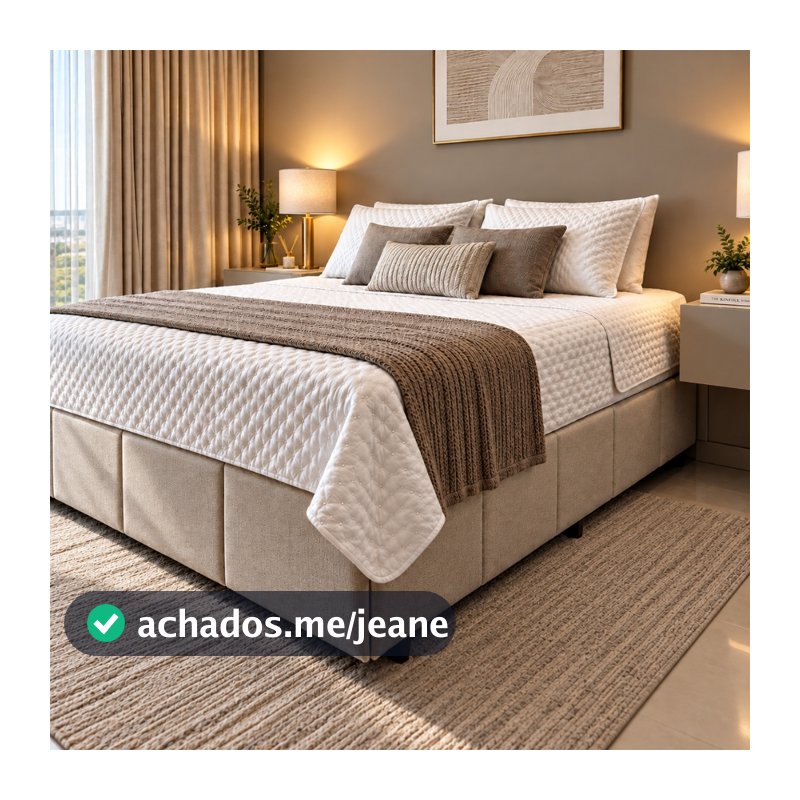 Saia Cama Box Gringa Modular Estofada Linho Solteiro Casal Queen King