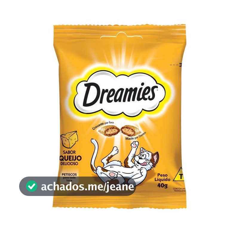 Petisco Dreamies Sabor Queijo Delicioso Gatos Adultos 40g