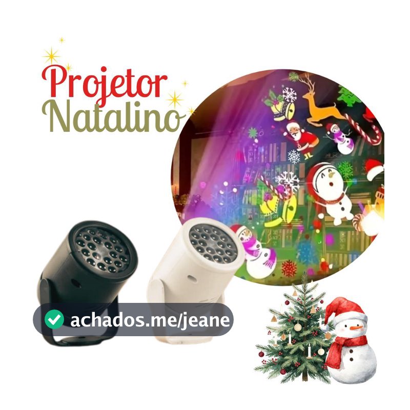 Projetor Led Decoração Natal Desenhos Natalinos Laser Jardim Neve