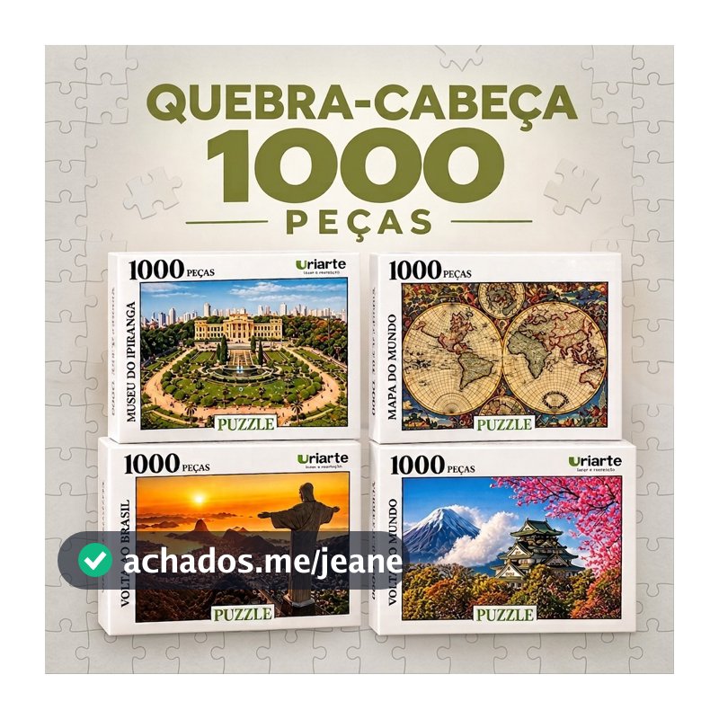 Quebra CAbeça Volta ao Mundo 1000 peças e 500 peças