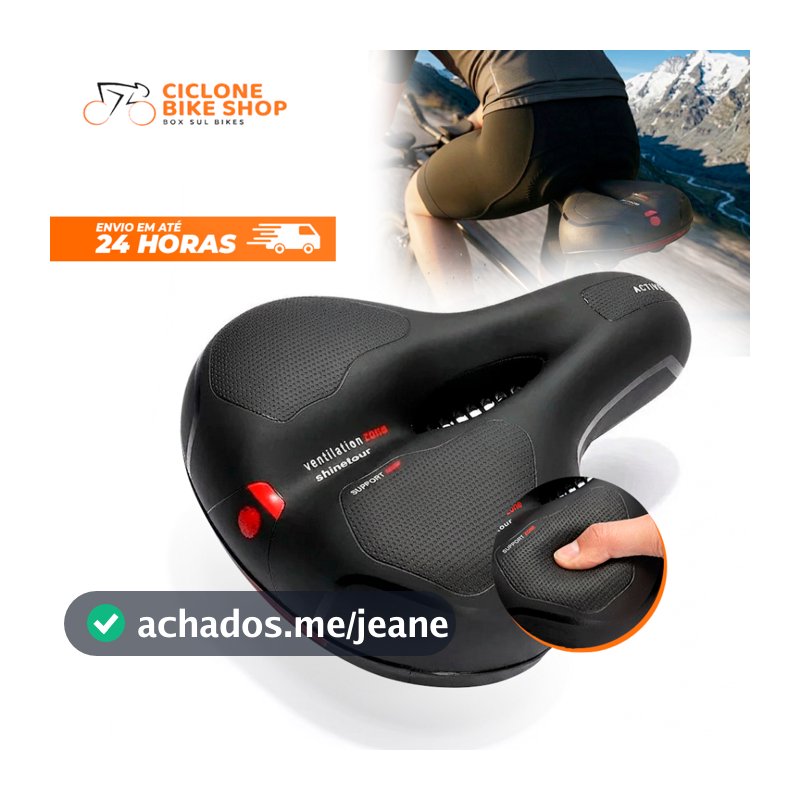Banco de Bicicleta Confortável Molas Adesivo Refletivo de Segurança Confortável Banco de Bike Selim