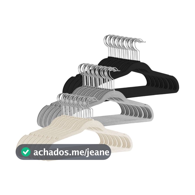 Kit Cabides Veludo Para Roupas Adulto 30 Unidades Fino Resistente
