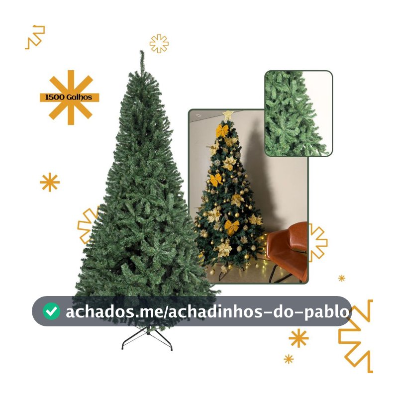 Arvore De Natal Pinheiro 1,5m 1,8m 2,1m 2,4m Tamanho até 1500 Galhos Tradicional Decoração LuvinCo