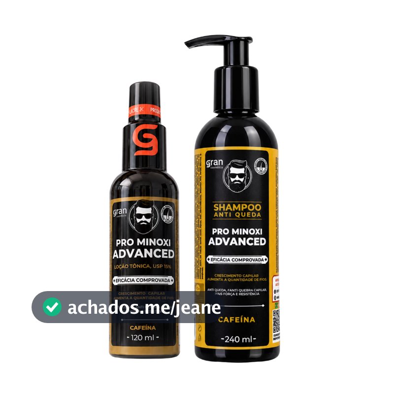 Kit Pro Minoxi Advanced Tônico e Shampoo Antiqueda e Crescimento Capilar