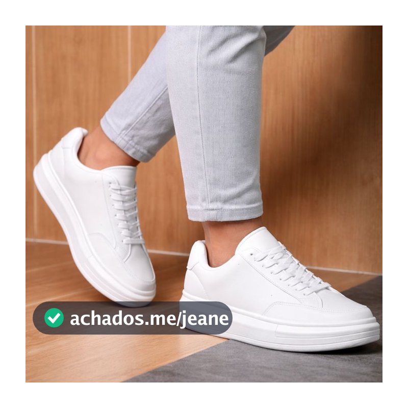 Tênis Casual branco premium versatil e moderno