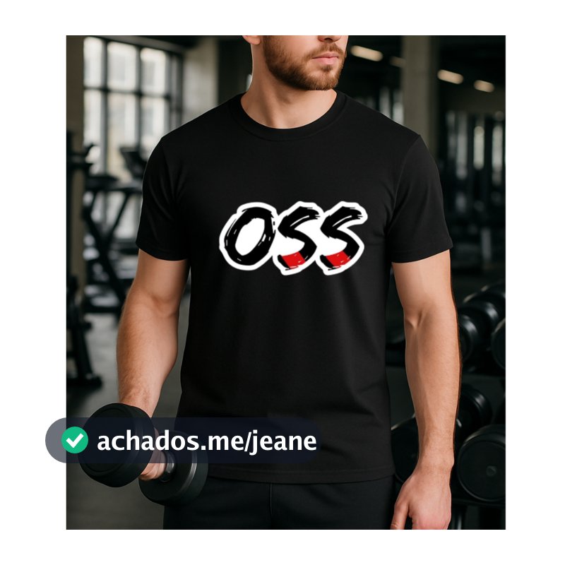 Camiseta Masculina Para Treino Academia 100% Algodão Unissex Jiu JItsu OSS