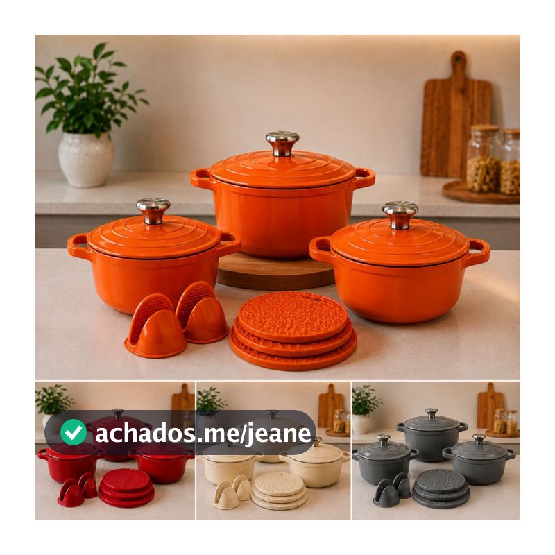 Conjunto Panelas Caçarolas Cerâmica kit 8 Peças Antiaderente Fogão gas Indução vidroceramico premium