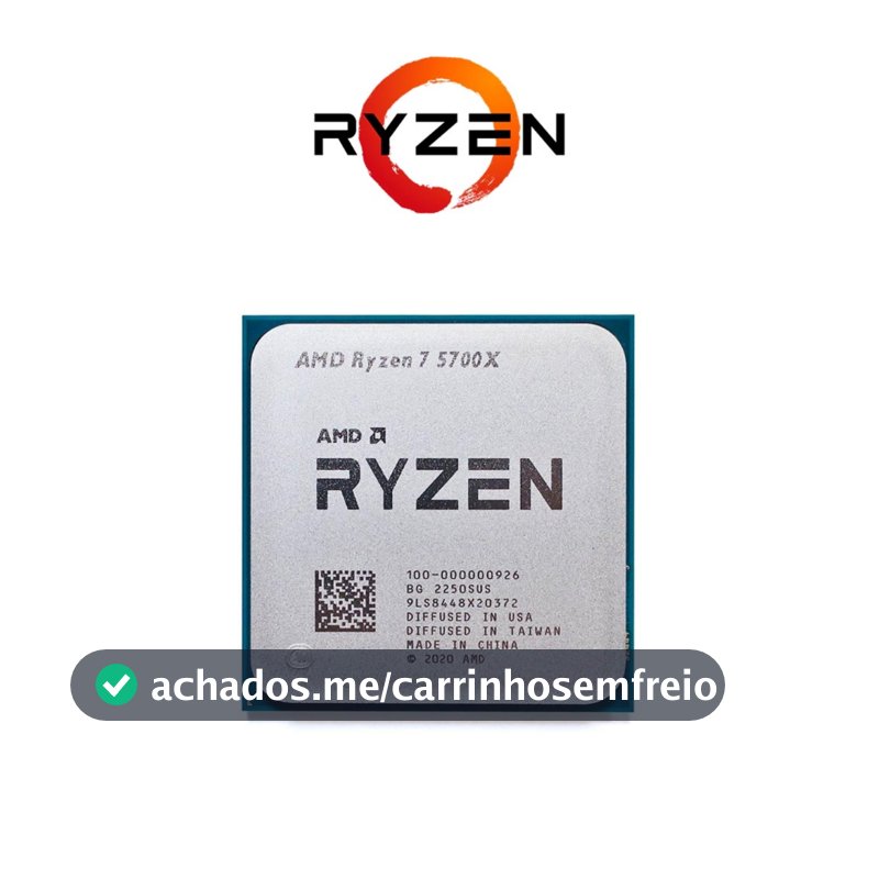 5700x Processador Ryzen 7 5700x 3.4ghz (4.6ghz Max) - Novo S/Box