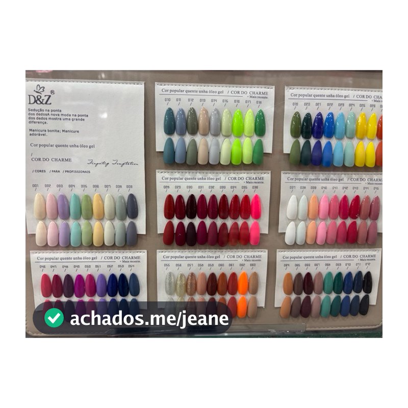 nova coleção 72 esmaltes em gel D&Z 15ml + tabuleiro