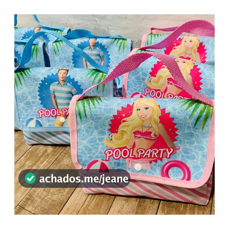 Kit 10 Bolsinha de mão Lembrancinha Brinde de Aniversário Qualquer Tema