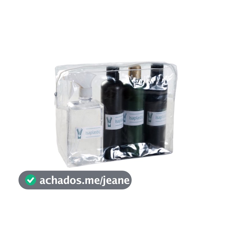 Estojo Necessaire Pvc Transparente Tam P e M Com Zíper