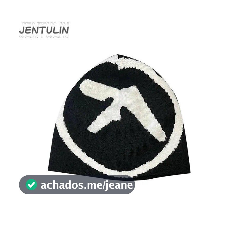 Mulher Chapéu Feijão De Tricotar Aphex Twin Caps For Men Y2k Streetwear Moda De Inverno Kpop Vintage Gótico Hip Hop