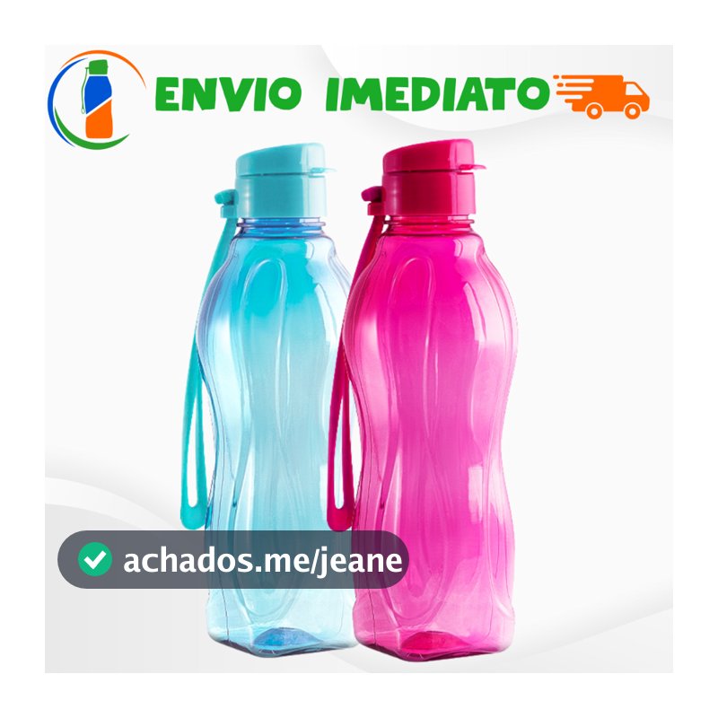Kit 2 Garrafas Squeeze 600ml Desing Ergonômico e versátil - Envio Imediato