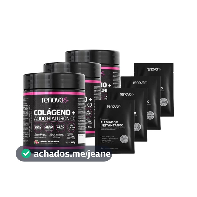 Kit 3 Colágenos Renova Be +  Sachês Sérum Firmador