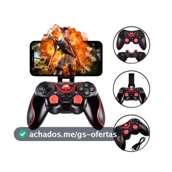 Controle Para Celular Smartphone + Cabo Telescópico Android X3 Bluetooth SO DAR PARA SISTEMA  ANDROID
