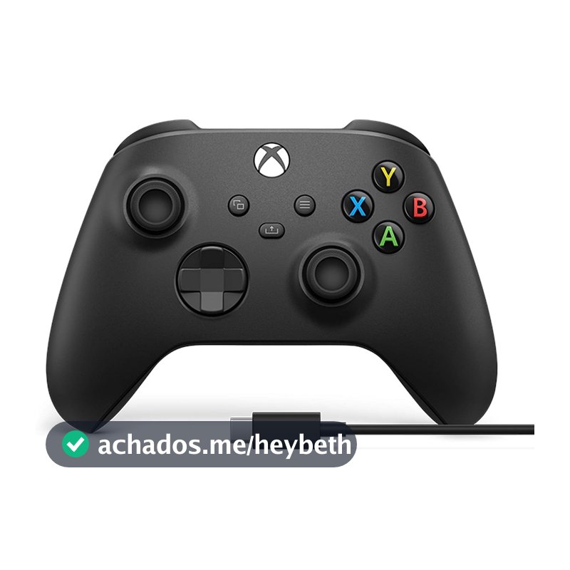 Controle Sem Fio Xbox Series 1V8-00013 + Cabo USB Preto