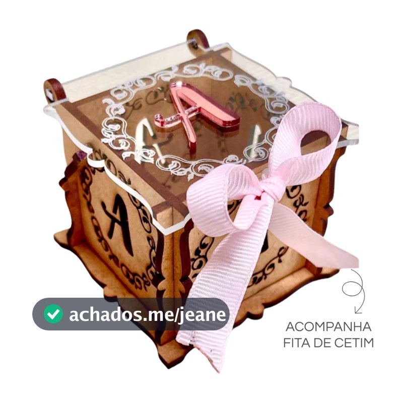 Kit 10 Caixa Lembrancinha Personalizada Chá de Bebê Aniversário Chá Revelação Batismo Debutante
