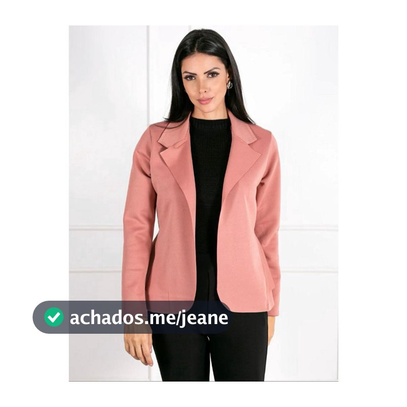 Blazer Neoprene Casaquinho Social-Blazer Curto