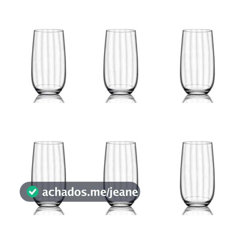 Conjunto de 6 Copos De Cristal P/ Long Drink 490Ml Proper Effect