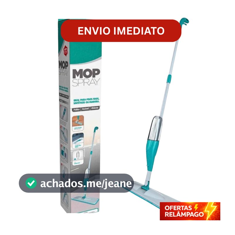 MOP Spray Rodo Esfregão com Reservatório Rodo Magico Limpa Seca
