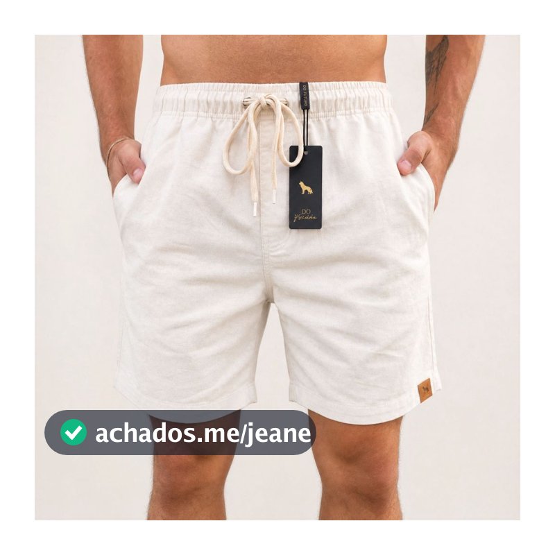 2 Bermuda Short Linho Premium Masculino Casual Mauricinho Leve Slim Praia