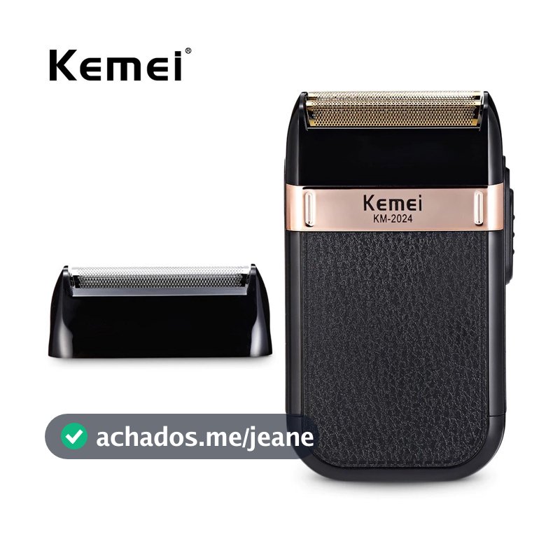 Maquina de barbear Barbeador elétrico sem fio recarregável Kemei Classic Shaver Km 2024 - Bivolt