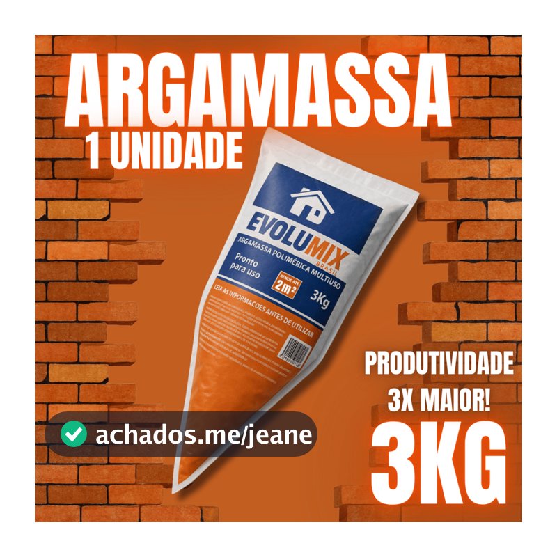 Argamassa Polimérica Bisnaga 3kg Massa Pronta P Construção Assentar Blocos Tijolos Fácil Aplicação