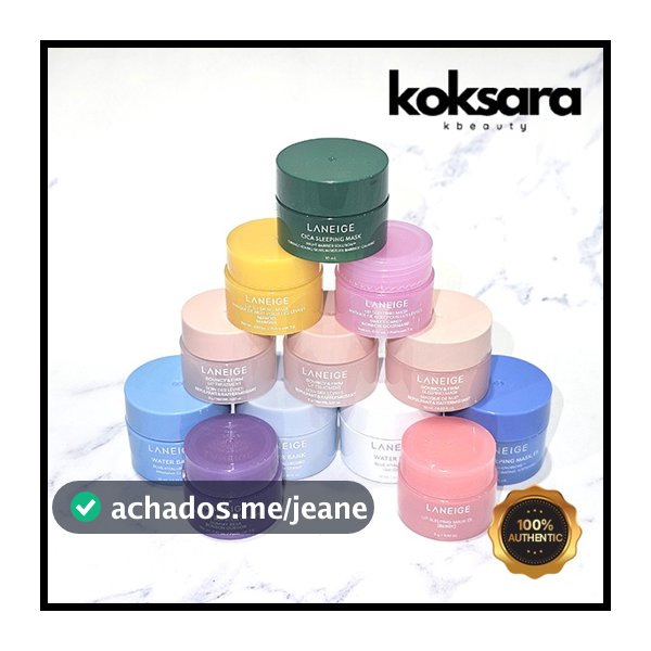 Laneige Máscara De Dormir Água 15ml , cica 8ml , 10ml , barry 3ml , Sweet Candy Creme gel Hidratante bouncy E Firme Intensivo 10ml Gummy Bear 3ml