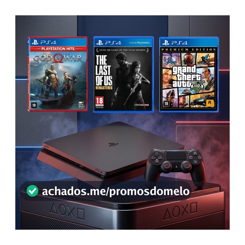 Ps4 Playstation 4 Completo Semi Novo Play Videogame Usado 500GB  + 1 Controle Original + GTA V